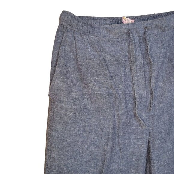 Sag Harbor Women's Linen Blend Casual, Cropped Pants, Size Petite Medium - Picture 3 of 5